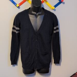 Forever 21 Men's Dark Cardigan with Light Stripes